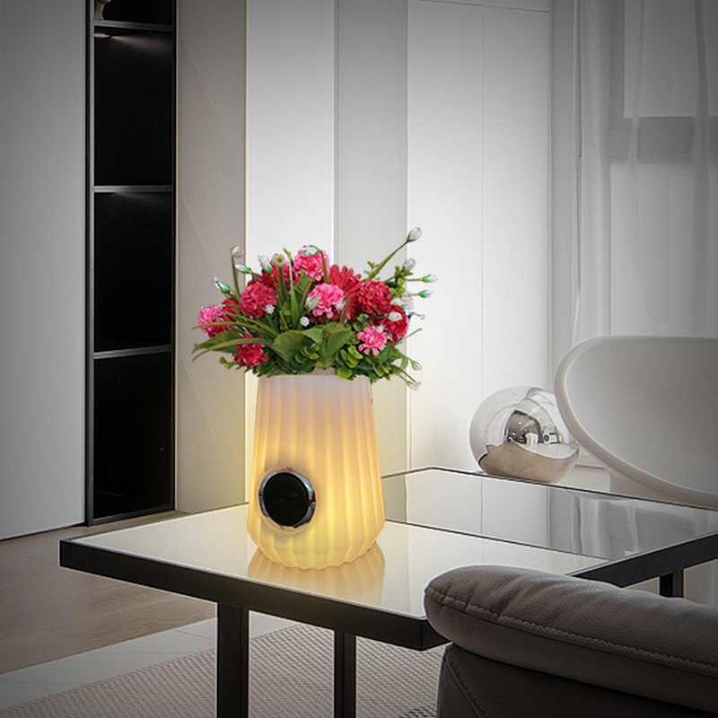LED -uri cu flori luminate în interior/outdoor creativă lampa de masă inteligentă pentru living, dormitor, decorare de grădină, lumini cu găleată de gheață slabă cu difuzor Bluetooth