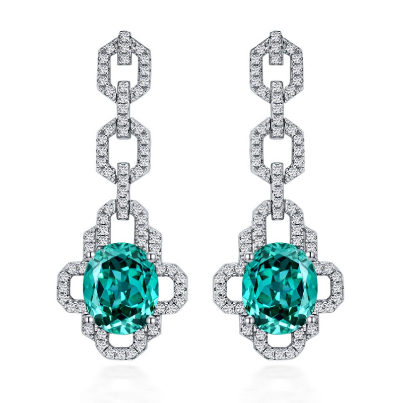 Bijuterii Tuochen Custom Sterling Silver 925 cu cercei de piatră cu diamante de carbon ridicat