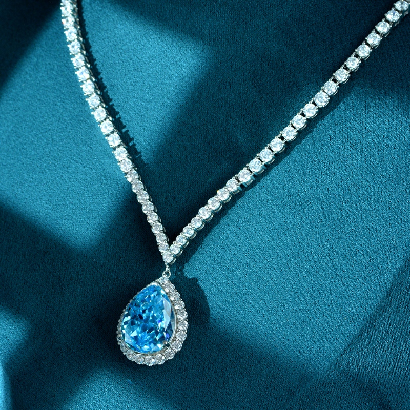 Inima pandantivului oceanului 40CT High-end Luxury Full Colier Diamond Diamond
