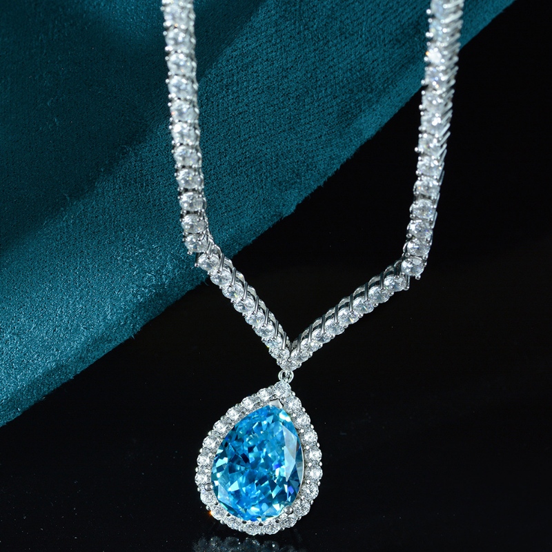 Inima pandantivului oceanului 40CT High-end Luxury Full Colier Diamond Diamond