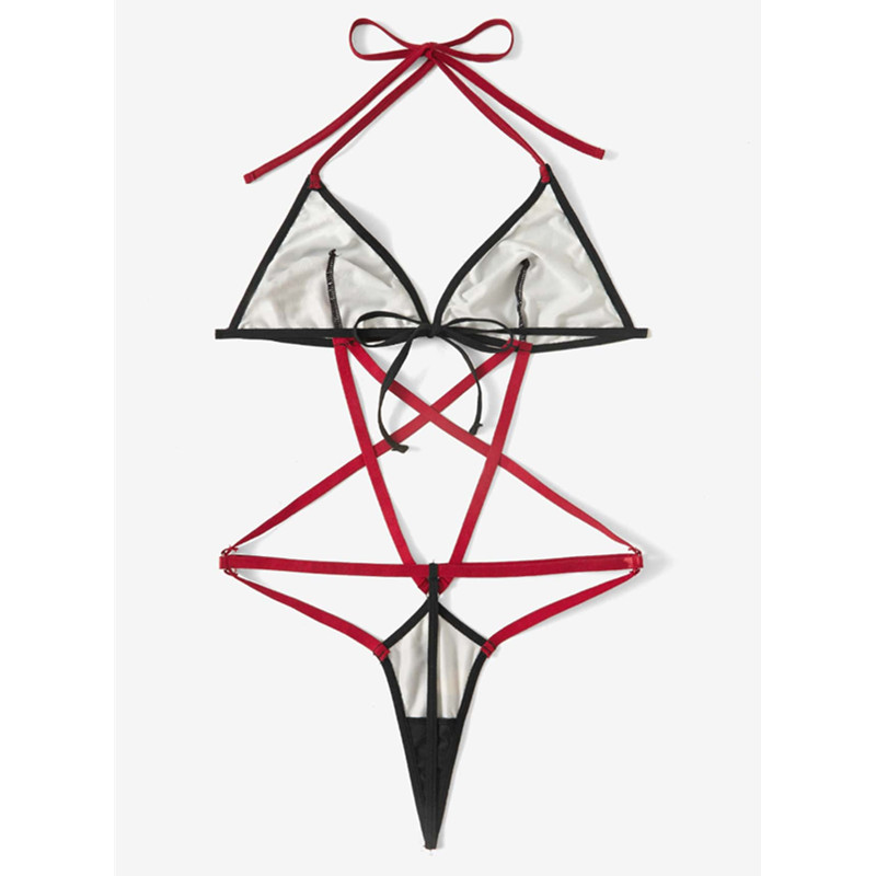 Imprimați halter cu tanga design pentru căpitan sexy criss teddy și bustier