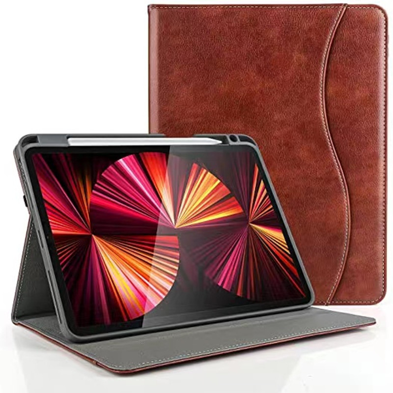 NOU IPADCASE All Inclusive Protective Camine cu mai multe unghiuri afișate din piele funcțională din piele