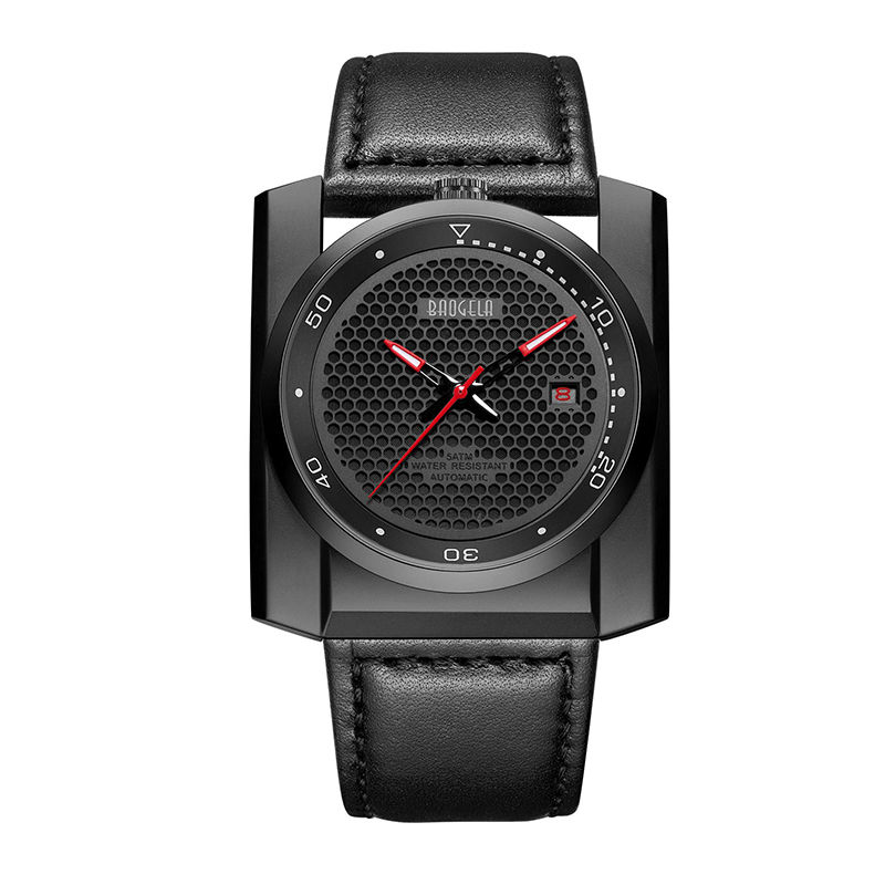Baogela New Sports Watch Sports Men \\ Trend Big Dial Square Square \\'s Watch Watch Luminous Waterproof Asture Mechanical Watch 6775