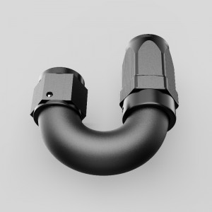 Aluminiu de 180 de grade One Piece Full Full Flow Swivel Fur Finuți AN4 AN6 AN8 AN10 AN12 Fitinguri