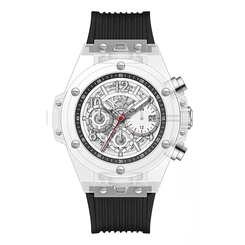 Daniel Gormanrm2209 Automat acrilic transparent design pentru bărbați \\ \\ \\ \\ \\ \\ quartz watch waterproof men \\ 's Watch Business Watch Men \\'s Watch