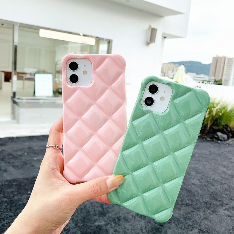 Carcasă de telefon mobilnou Apple iPhone14/PRO Protective Case TPU Lattice Anti Falling Protective Case