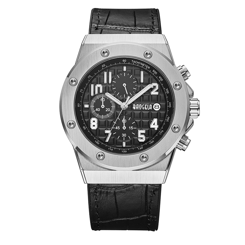 BAOGELA MEN \\'S Chronograph Quartz Ceasuri 2022 NOU SPORT IPURAF SPORTIE CASC CASC CAZ COMPLETĂ CÂND CUMPĂRĂ PIELE 1805 BLUE