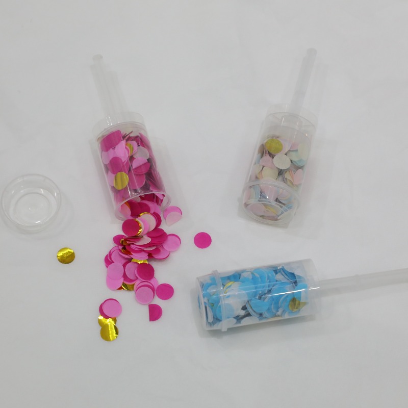 Push Pop Confetti Poppers pentru absolvire Gen Dezvăluire pentru bebeluși Bridge Bridal Anniversary Anul Nou \\ Suport pentru petreceri denaștere (multicolor)