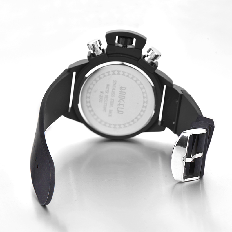 Baogela Chronograph Watch Top Brand Luxury Luminous Silicon Quartz Ceasuri de încheietură Sporturi militare pentru mână pentru bărbat 1606 Green
