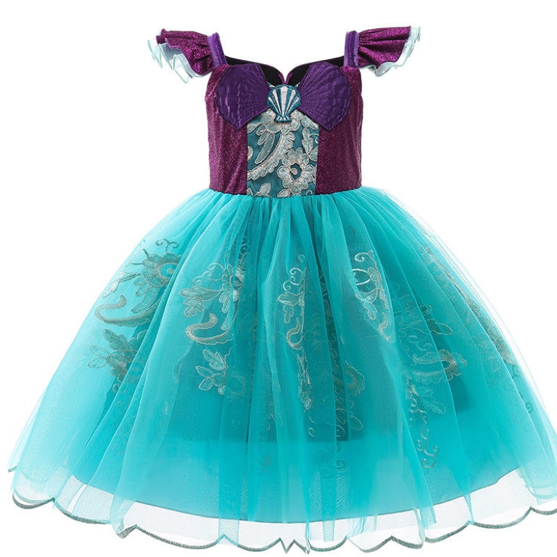 Fete mici sirena Ariel Princess Rochie de Halloween Fancy Copii Copii Fete Fete Carnaval pentru petreceri denaștere haine de vară