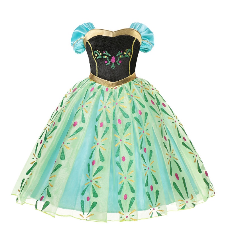 Rochie Anna Princess for Girls Floral Floral Remurie Rochie Prom Copii Copii Halloween Cosplay Snow Queen Party Costume