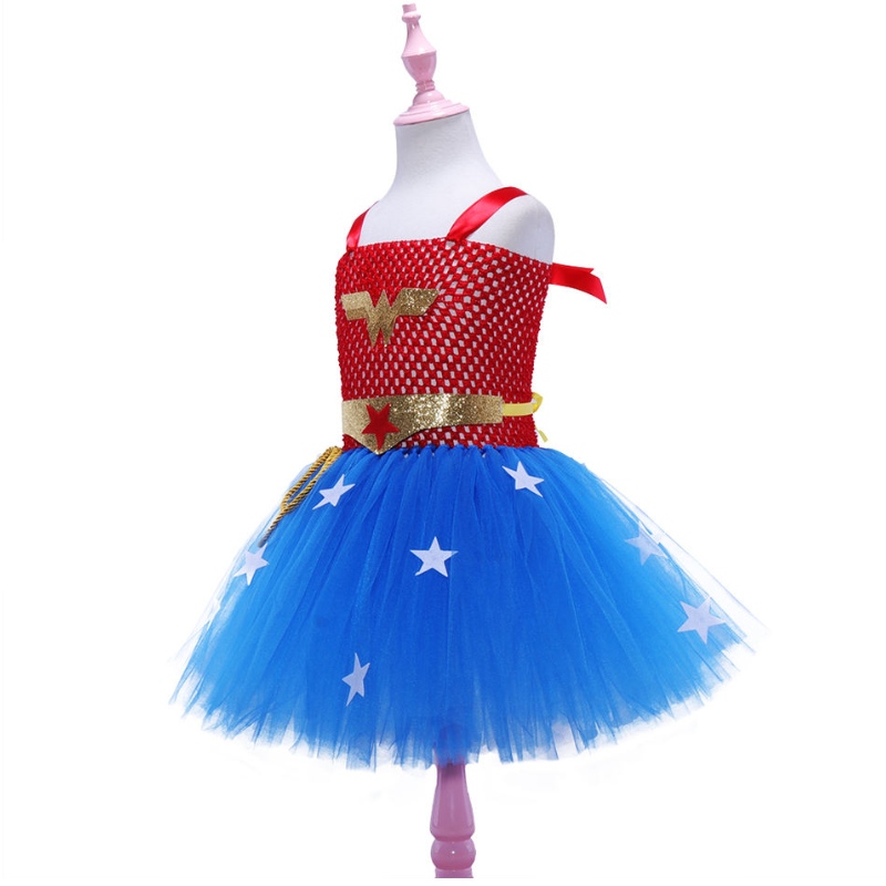 Rochie pentru fete cosplay Dawn of Justice Rochie pentru fete Copii Copii Superhero Cosplay Halloween Party Costum pentru 2-12 ani