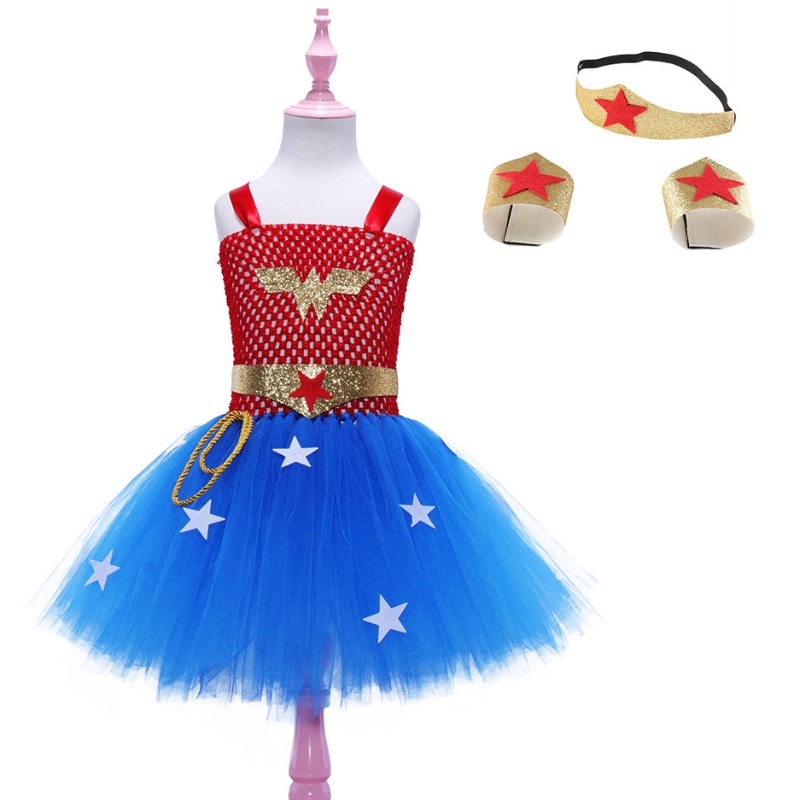 Rochie pentru fete cosplay Dawn of Justice Rochie pentru fete Copii Copii Superhero Cosplay Halloween Party Costum pentru 2-12 ani
