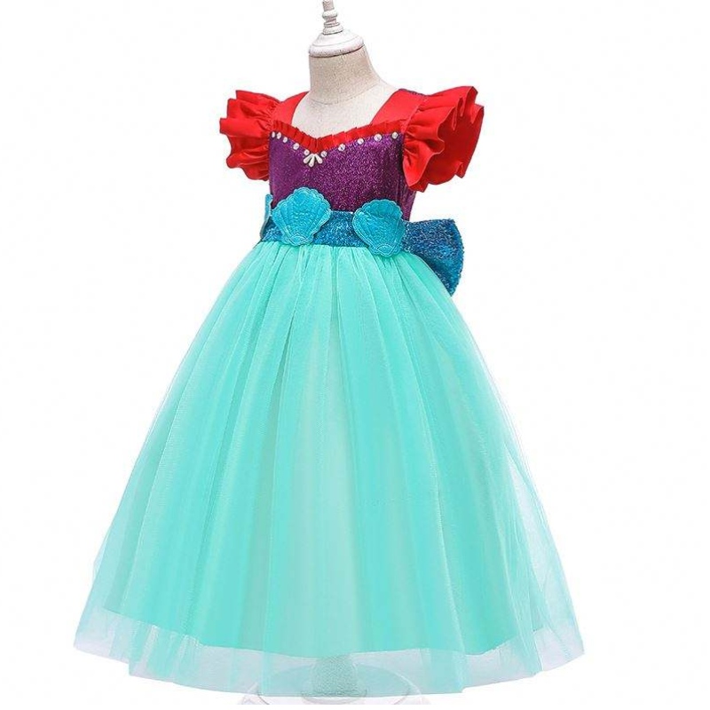 Baige Kids Mermaid Ariel Princess Girl Rochie Halloween Cosplay Costum Mry002
