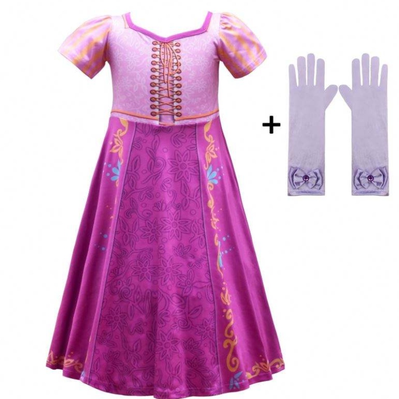 Nou stil Rapunzel fete lungi cosplay costum de gheață fustă de desene animate pentru petrecere 3753