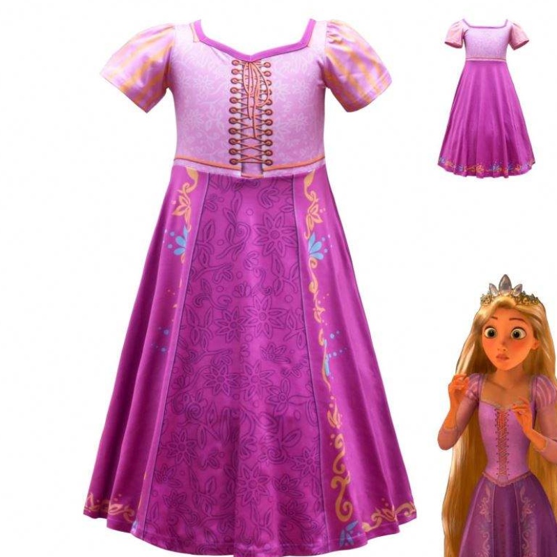 Nou stil Rapunzel fete lungi cosplay costum de gheață fustă de desene animate pentru petrecere 3753