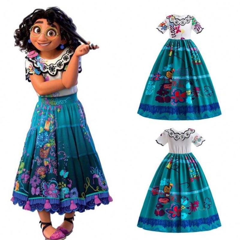 Baige New Encanto Kids Dress Up Princess Mirabel Cosplay Costum MFMW006