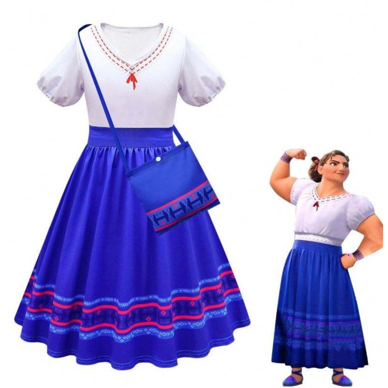 Baige Girls Encanto rochii cosplay mirabel costume fanteziste copii prințesă haine copii denaștere carnaval petrecere encanto rochie