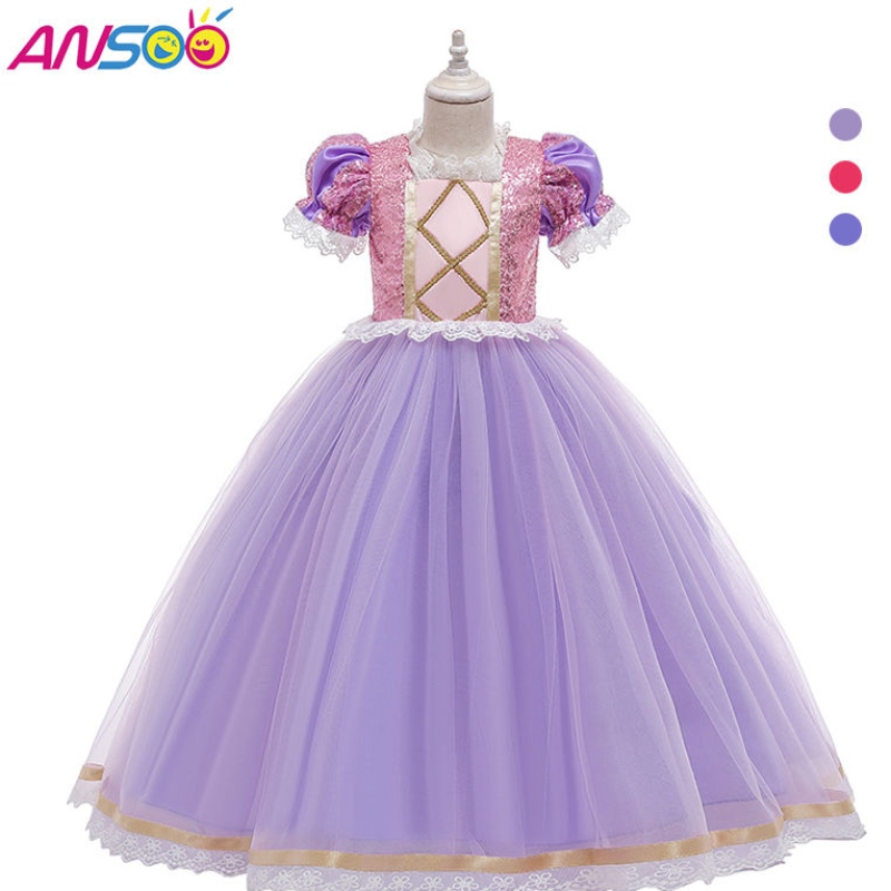 Rochii de petrecere denaștere pentru copii ansoo halloween carnaval cosplay prințesa sofia rapunzel îmbrăcați fete costum