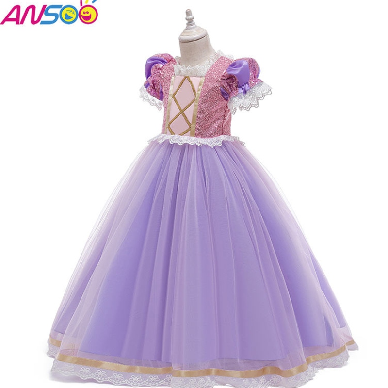 Rochii de petrecere denaștere pentru copii ansoo halloween carnaval cosplay prințesa sofia rapunzel îmbrăcați fete costum