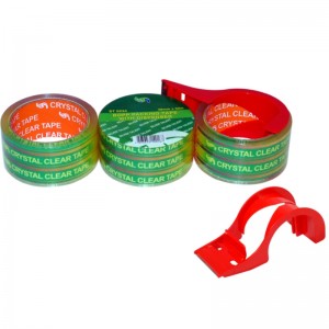 Super/crystal Clear Adezive Banda de ambalare cu distribuitor