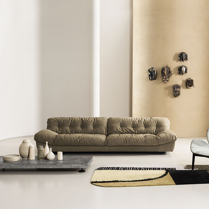 design italian dormitor canapea leneș din piele baxter canapea de cloud set secțional set de mobilier