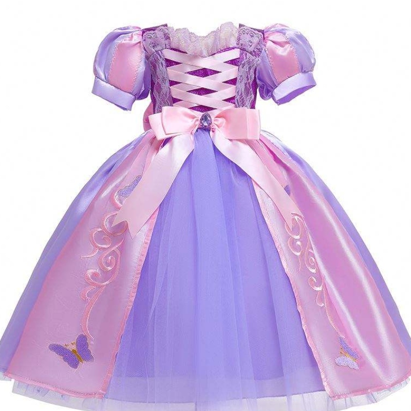 Costum de Halloween Baige Copii pentru copii Părți denaștere Copiii Fancy Up Sofia Rochie pentru fete Rapunzel Prințesă Rochie