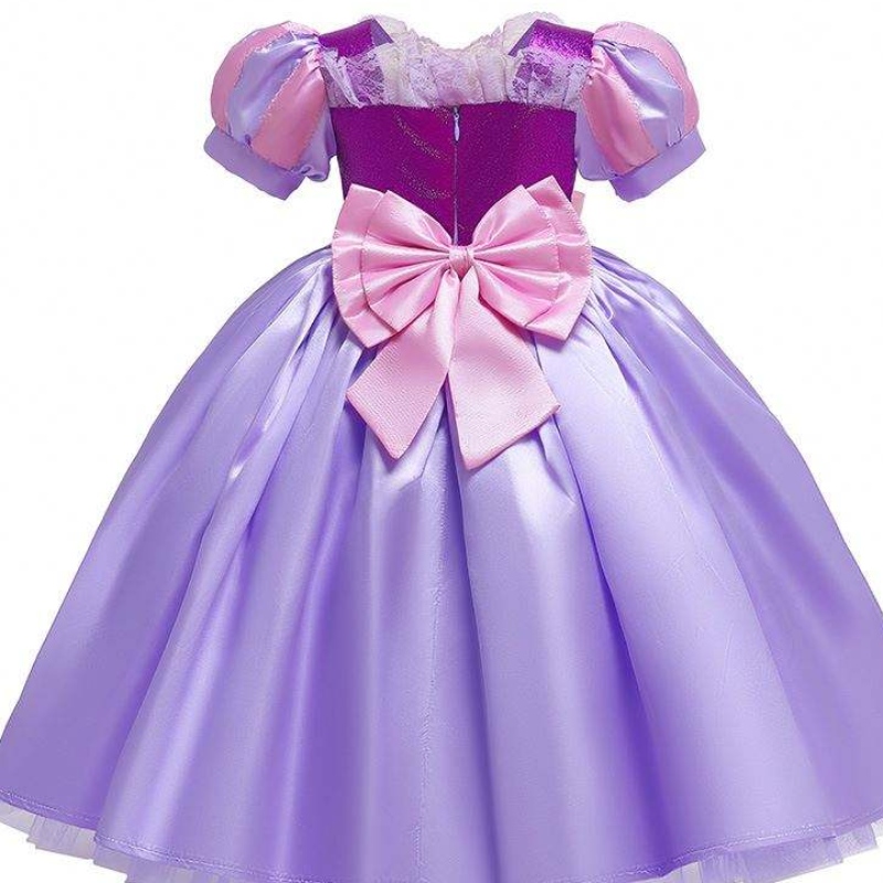 Costum de Halloween Baige Copii pentru copii Părți denaștere Copiii Fancy Up Sofia Rochie pentru fete Rapunzel Prințesă Rochie