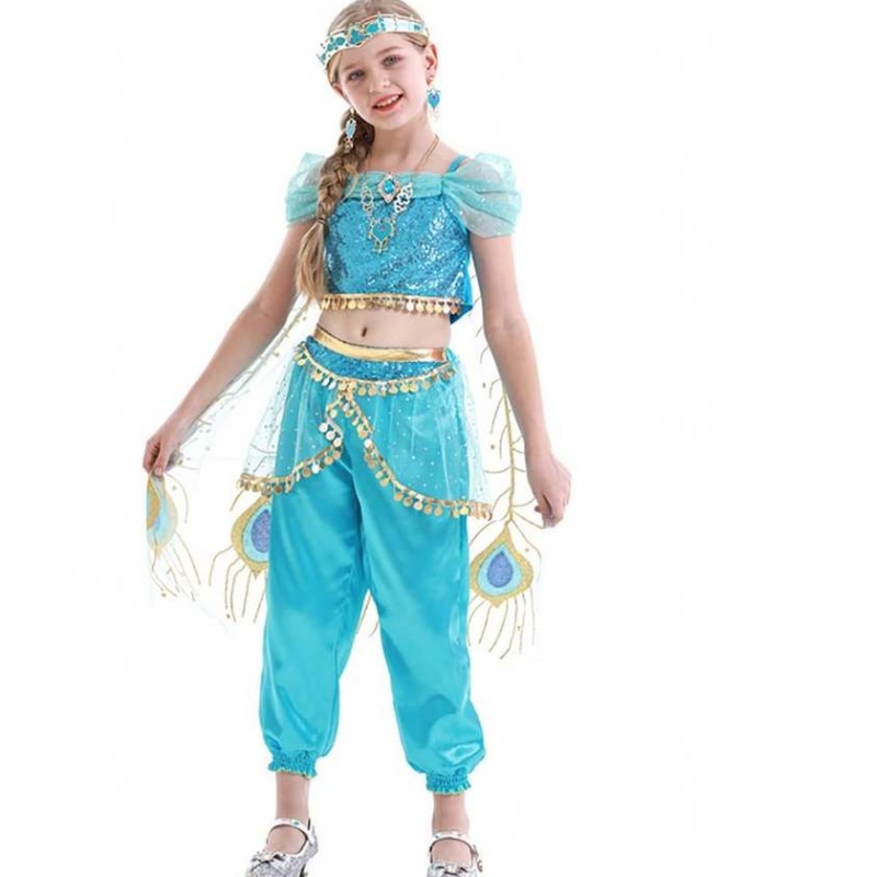 Anime Aladdin și Lampa Magică Aladdin Cosplay Costum Prințesa Jasmine Belly Dancer Costum pentru fată HCAL-001