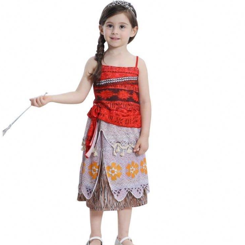 Costum de costum de coplay Halloween Costum Costum Moana Rochie fete cu colier cu bandă de cap DGHC-015