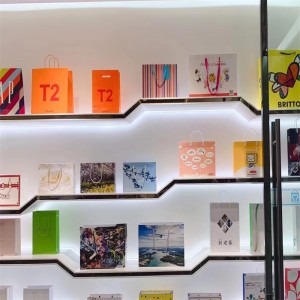 Geantă de ambalare personalizată geantă colorată geantă de cumpărături geantă de mână geantă de ambalare sigla exclusivă logo în 5 culori pungă de hârtie de hârtie kraft geantă