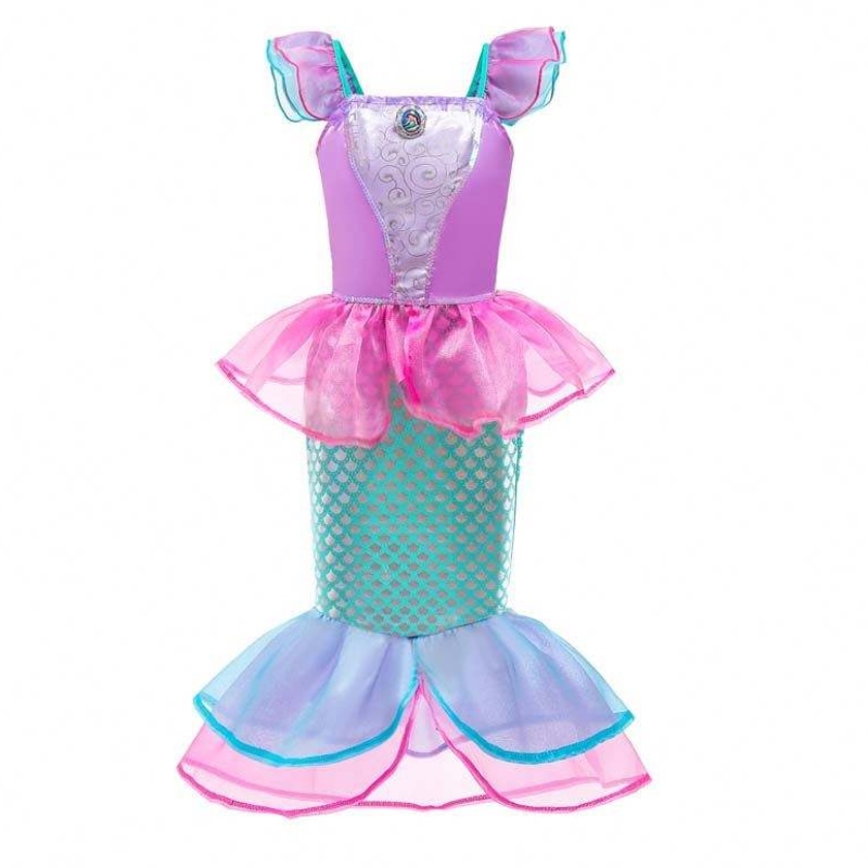 Costum denaștere al fetei Amazon Top Seller Girl \\ Birthday Costum Princess Anna Kids Dress ELSA pentru 4-10y HCGD-019