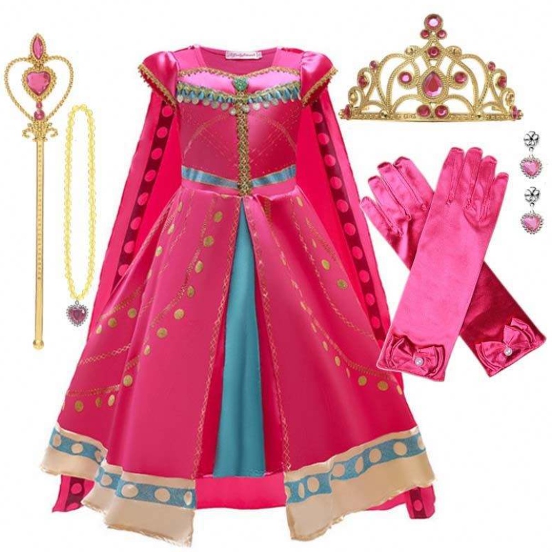 Fetele se îmbracă de ziua denaștere Halloween Party Little Princess Costum Arabian Rochie cu bagheta Tiara HCAL-002