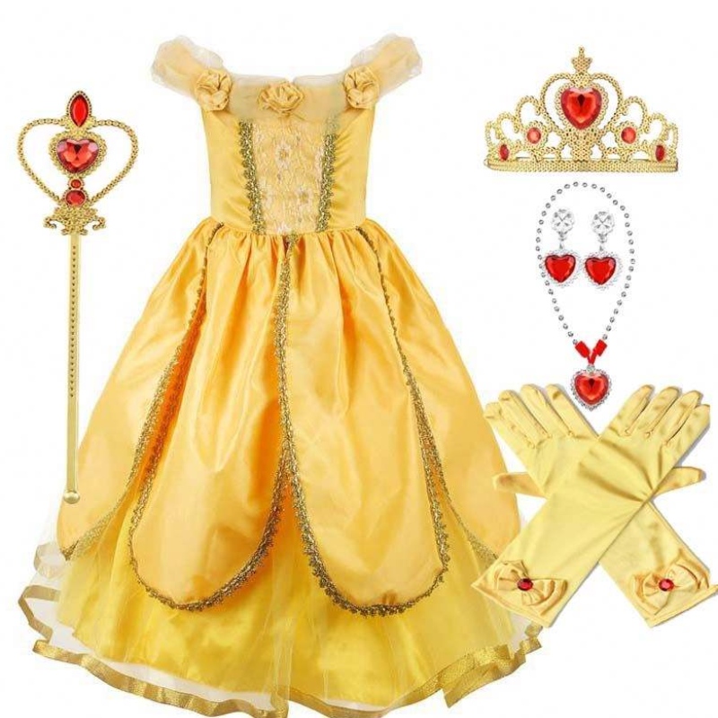 2022 NOU SOILII ROCHII MICI BALL LUMITĂȚI HALLOWEEN COSPLAY GETHERI PRINCESE BELLE COSTUM HCBL-004