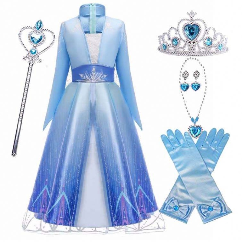 Copii pentru copii Cosplay Party Halloween 110-150cm Prințesa Dress Up Elsa Dress Princess HCGD-011