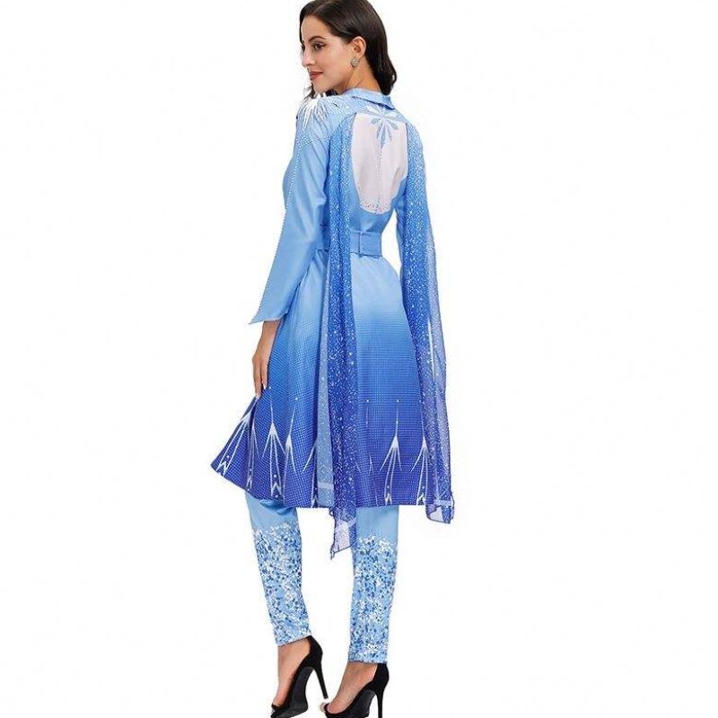 2022noi sosiri pentru adulți regină zăpadă elsa cosplay costum de Halloween Women HCGD-055