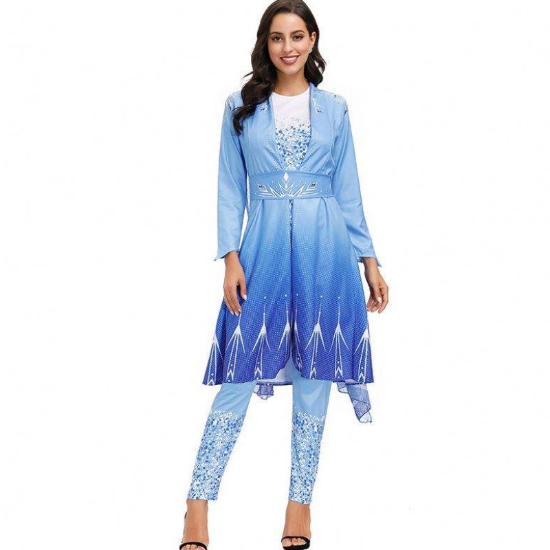 2022noi sosiri pentru adulți regină zăpadă elsa cosplay costum de Halloween Women HCGD-055