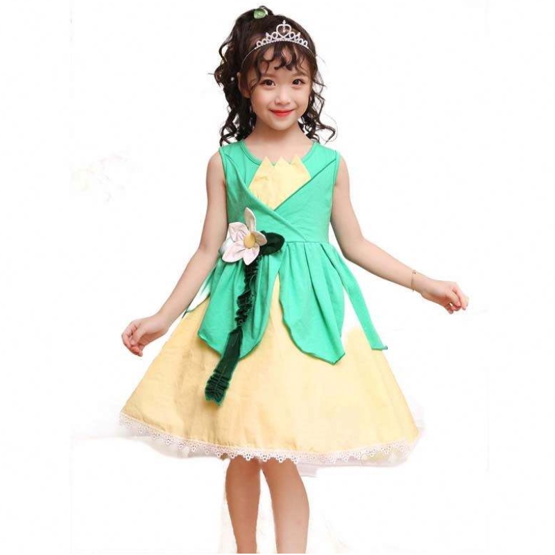 Costum de Halloween pentru copii Tiana Prințesa și costumul de broască pentru fete HCTB-007