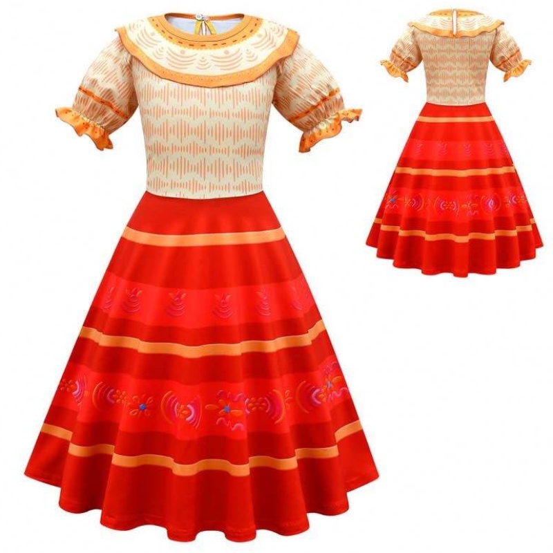 Petrecere de ziua denaștere Halloween Outfits Girls Family Family Dolores Encanto Costum pentru fete HCIS-006