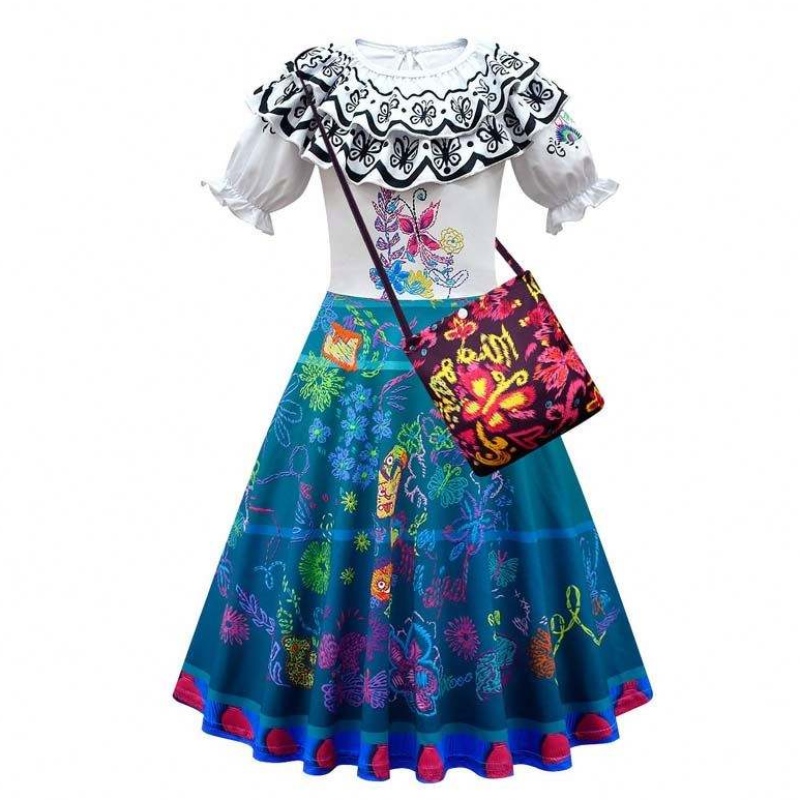 Petrecere de ziua denaștere Halloween Outfits Girls Family Family Dolores Encanto Costum pentru fete HCIS-006