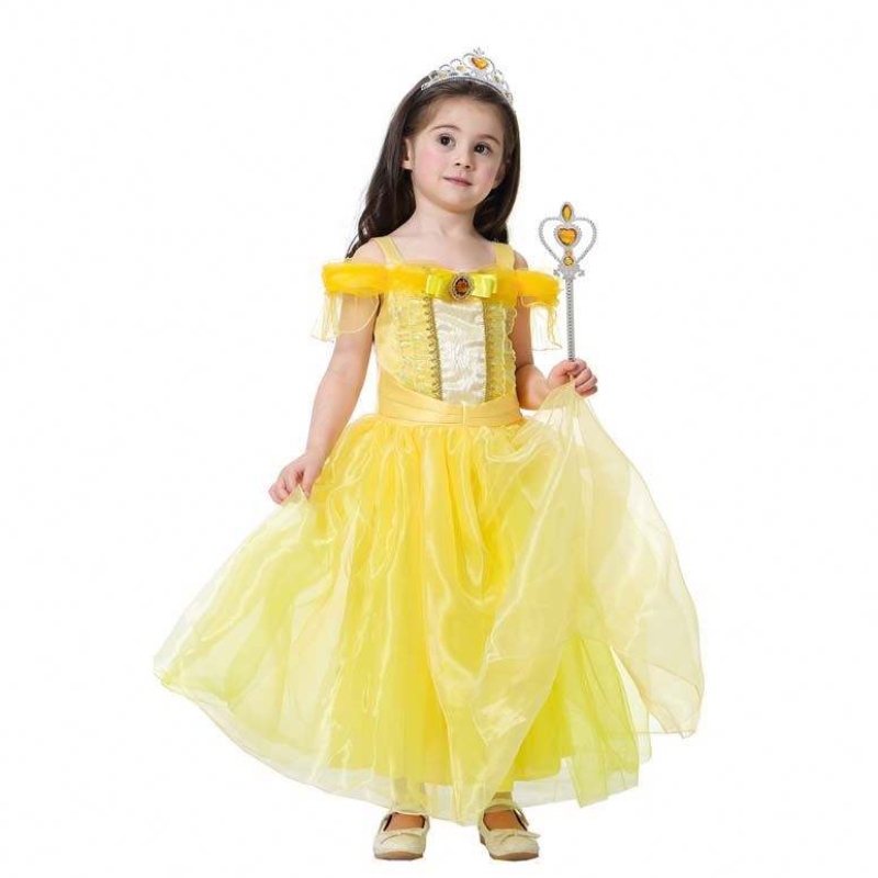 Halloween Birthday Party Cosplay Costum pentru copii Prințesa Belle Ballroom Rochie HCBL-006