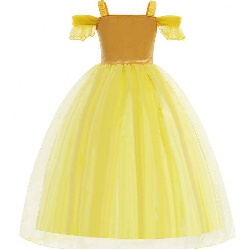 Halloween Birthday Party Cosplay Costum pentru copii Prințesa Belle Ballroom Rochie HCBL-006