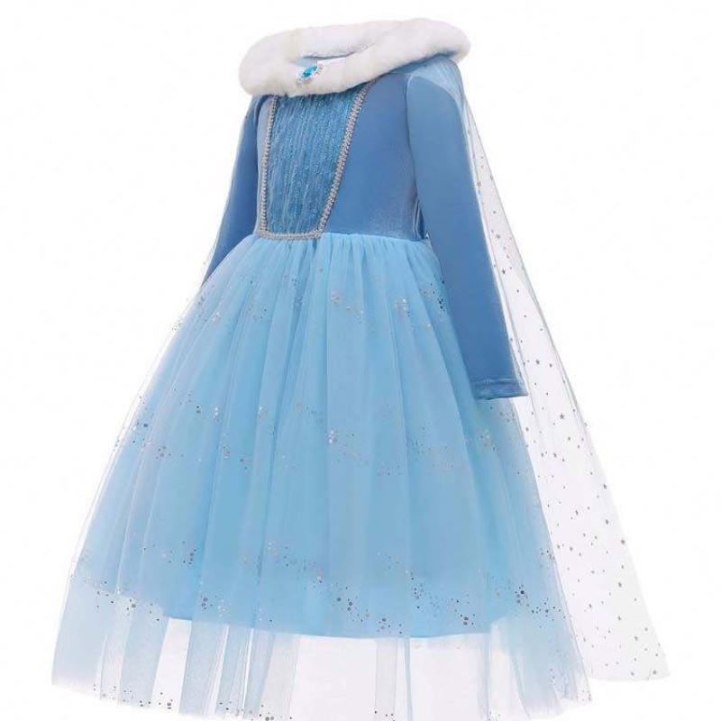 Halloween Cosplay Winter Warm Fancy Dress Up Elsa Costum cosplay cu Cape HCGD-045