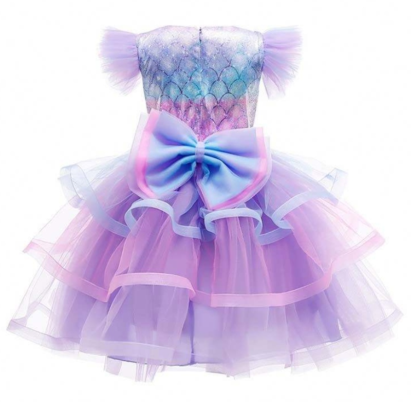 2022 Rochie de petrecere denaștere pentru fete Sirena Coroană Colier Prințesa Girl Rochie pentru copii pentru copii HCMM-004