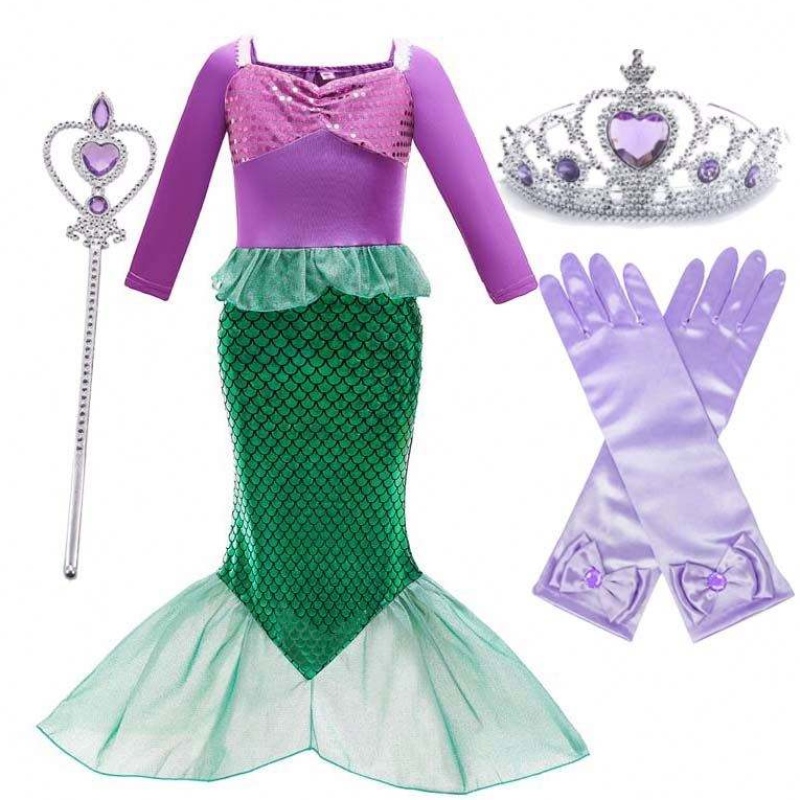 Halloween Birthday Party Costume de Crăciun cu accesorii Fete Fete Sirena Carnaval Costum Supplieri HCMM-005