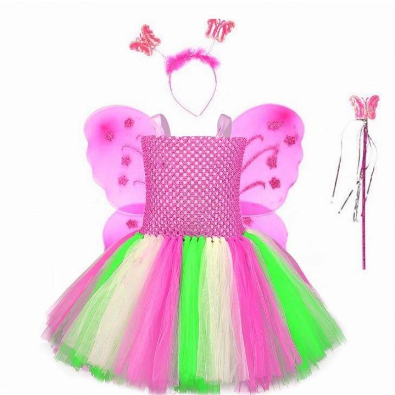 Crăciun pentru copii pentru copii Gradient Gradient Tutu Butterfly Costum Fairy Kids HCMU-013