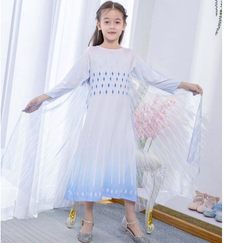 Baige alb prințesa elsa rochie fete rochii de halloween costume pentru copii tv&costume de film