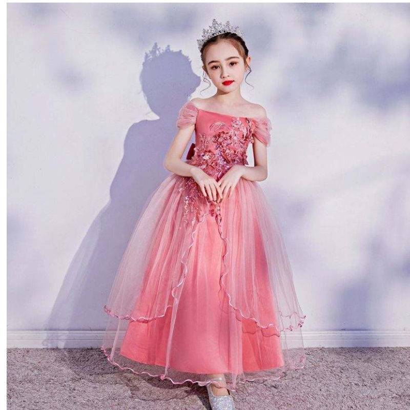 Rochie de înaltă calitate pentru bebeluși de înaltă calitate pentru copii pentru copii boutique girl \\ rochie crescută pentru copii pentru copii rochie pentru petreceri de seară LP-213