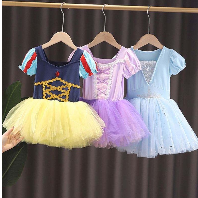 Copii Elsa Anna Rapunzel White White Tutu Rochie Prințesă Costum Copii Girl Performanță Dance Leotard Ballet Fete Rochie