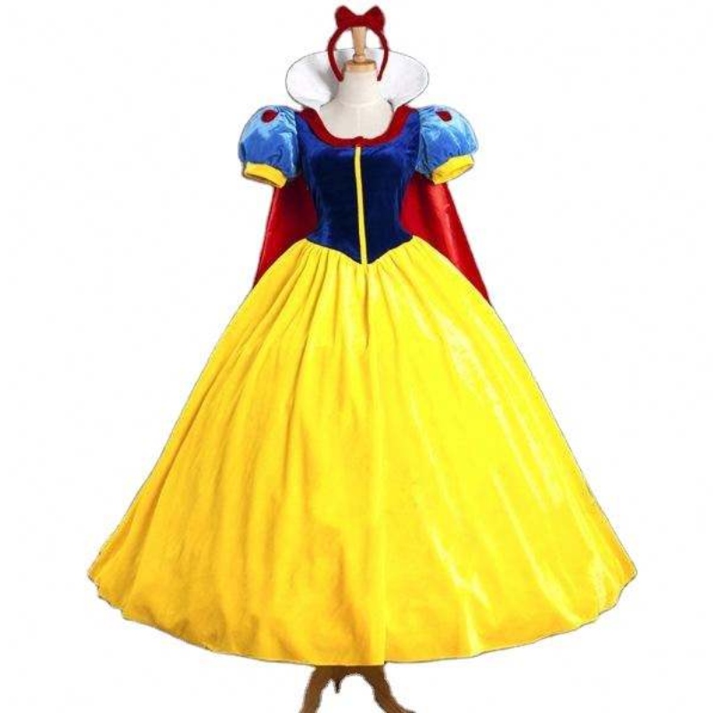 Costru cu ridicata femei adult de Halloween Desen de desene animate Costum Albă ca Zăpadă de vânzare Prințesa de zăpadă albă cu agitat